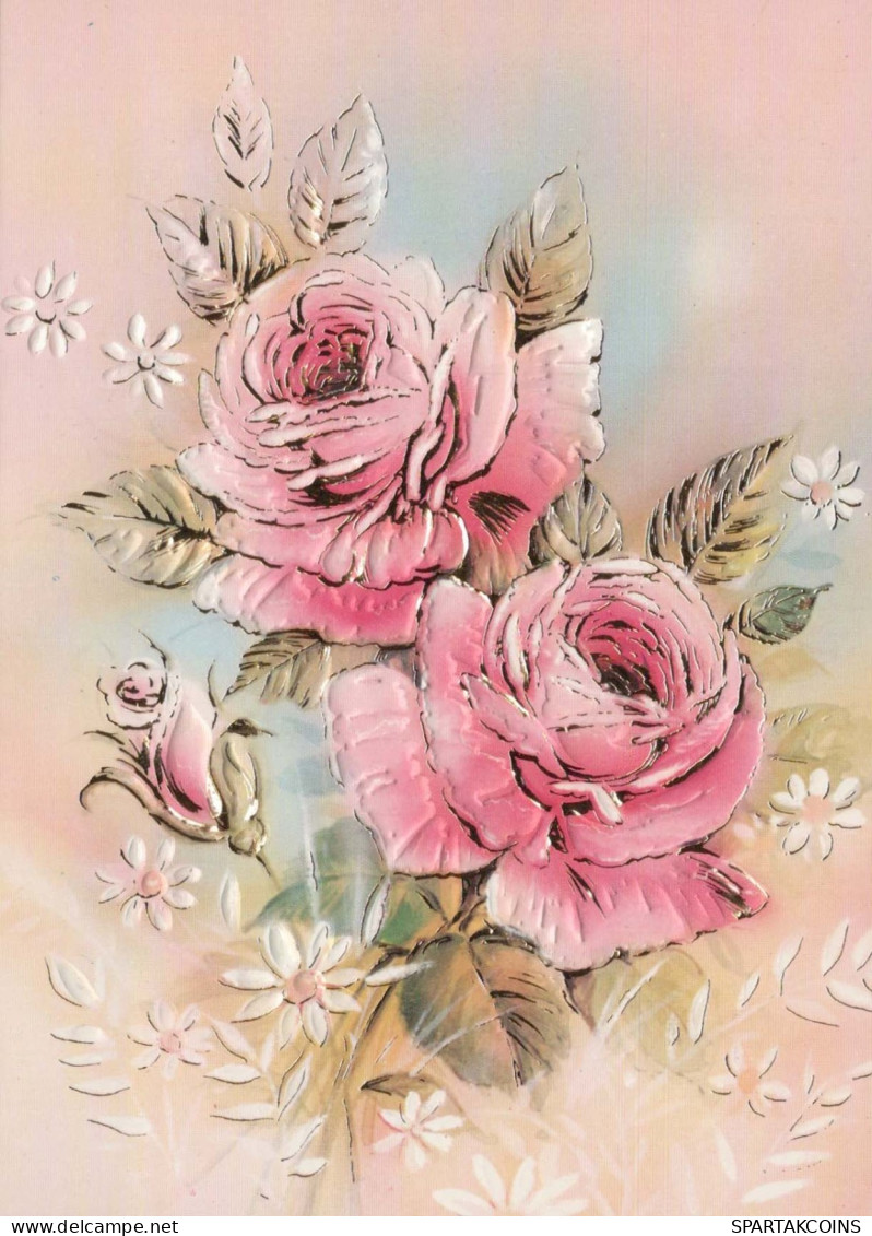 FLOWERS Vintage Postcard CPSM #PAS037.GB - Flores