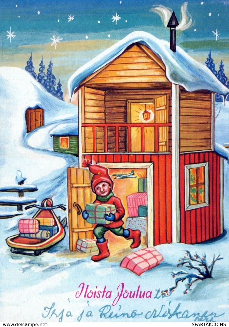 SANTA CLAUS CHRISTMAS Holidays Vintage Postcard CPSM #PAK444.GB - Santa Claus