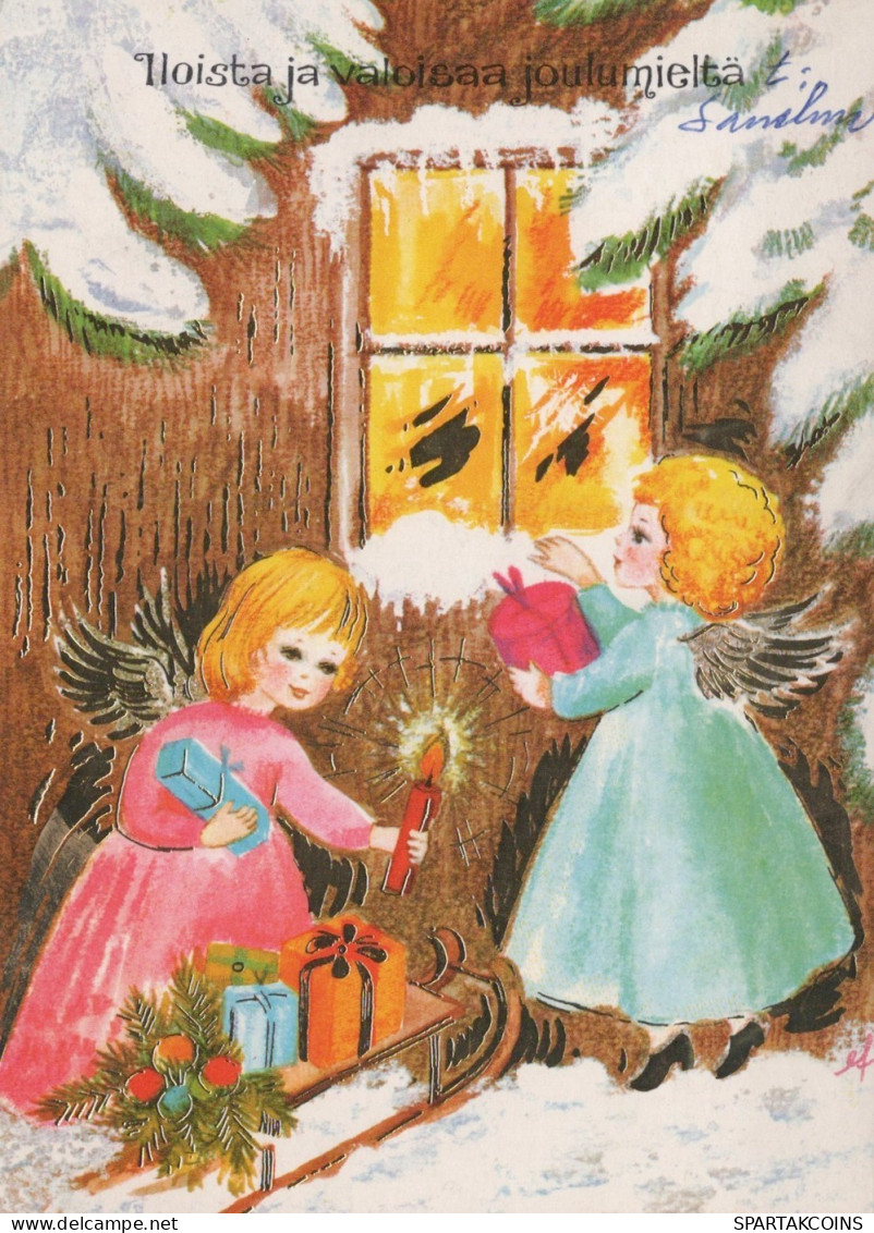 ANGEL CHRISTMAS Holidays Vintage Postcard CPSM #PAH948.GB - Anges