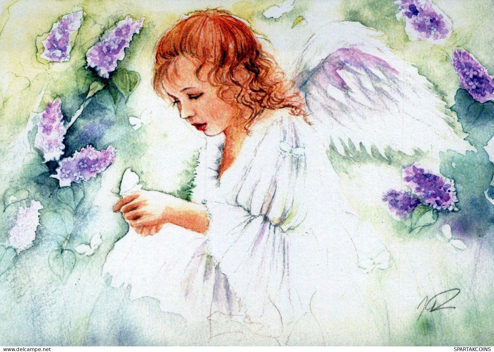ANGEL CHRISTMAS Holidays Vintage Postcard CPSM #PAJ076.GB - Angels