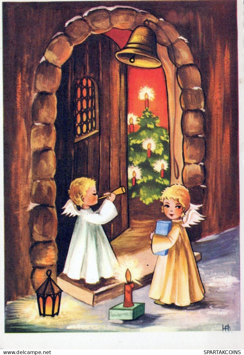 ANGEL CHRISTMAS Holidays Vintage Postcard CPSM #PAH130.GB - Angels