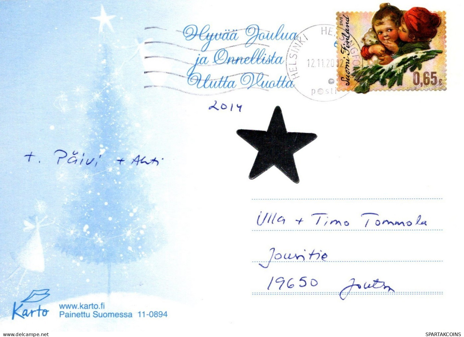 ANGEL CHRISTMAS Holidays Vintage Postcard CPSM #PAH455.GB - Angels