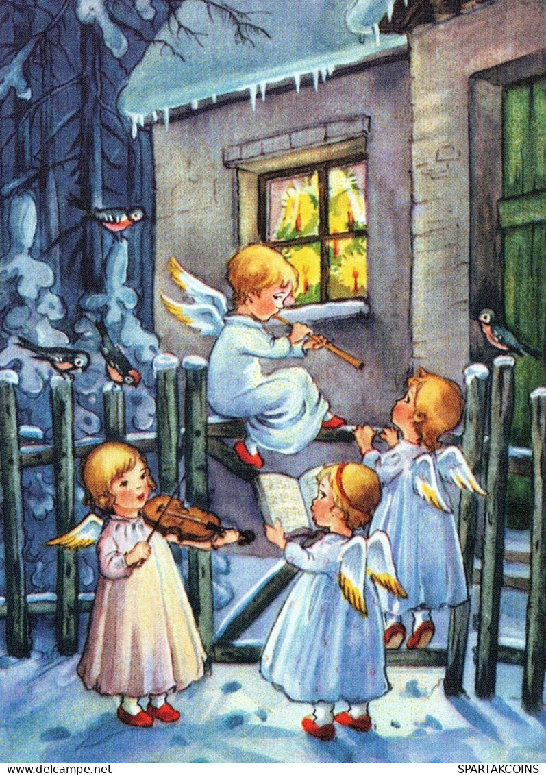 ANGEL CHRISTMAS Holidays Vintage Postcard CPSM #PAH194.GB - Angels