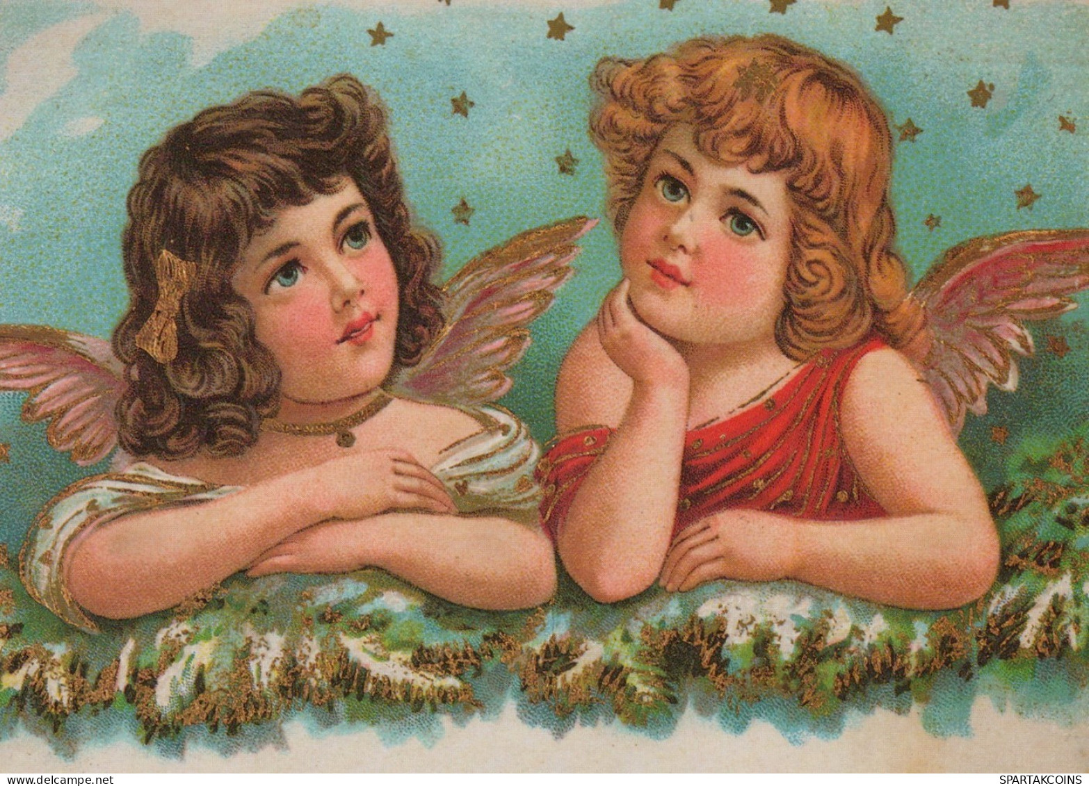 ANGEL CHRISTMAS Holidays Vintage Postcard CPSM #PAH066.GB - Anges