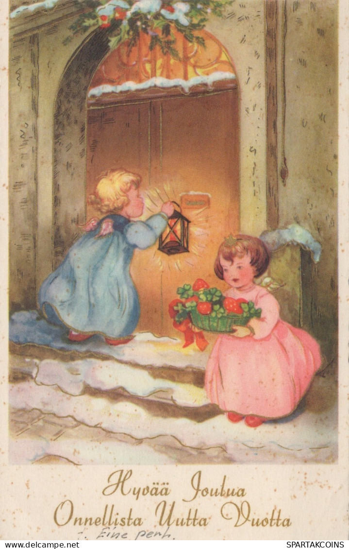 ANGEL CHRISTMAS Holidays Vintage Postcard CPSMPF #PAG819.GB - Angels
