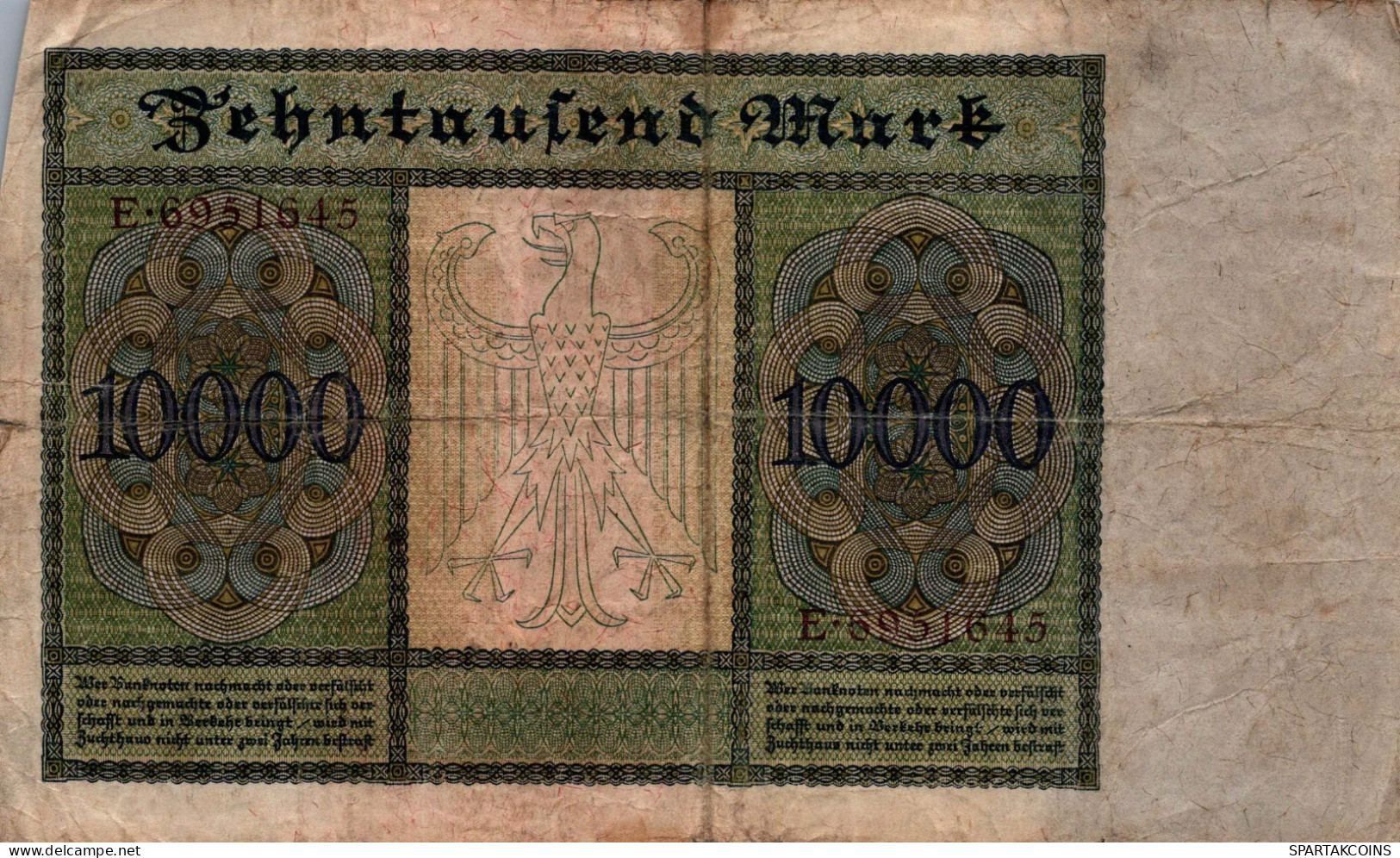 10000 MARK 1922 Stadt BERLIN DEUTSCHLAND Papiergeld Banknote #PL164 - [11] Local Banknote Issues