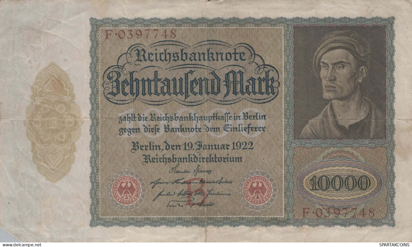 10000 MARK 1922 Stadt BERLIN DEUTSCHLAND Papiergeld Banknote #PL332 - [11] Emisiones Locales