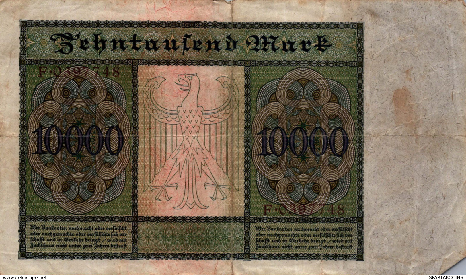 10000 MARK 1922 Stadt BERLIN DEUTSCHLAND Papiergeld Banknote #PL332 - [11] Local Banknote Issues