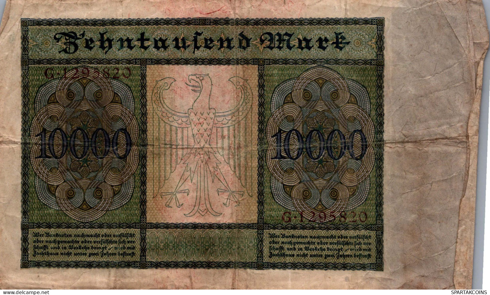 10000 MARK 1922 Stadt BERLIN DEUTSCHLAND Papiergeld Banknote #PL162 - [11] Local Banknote Issues