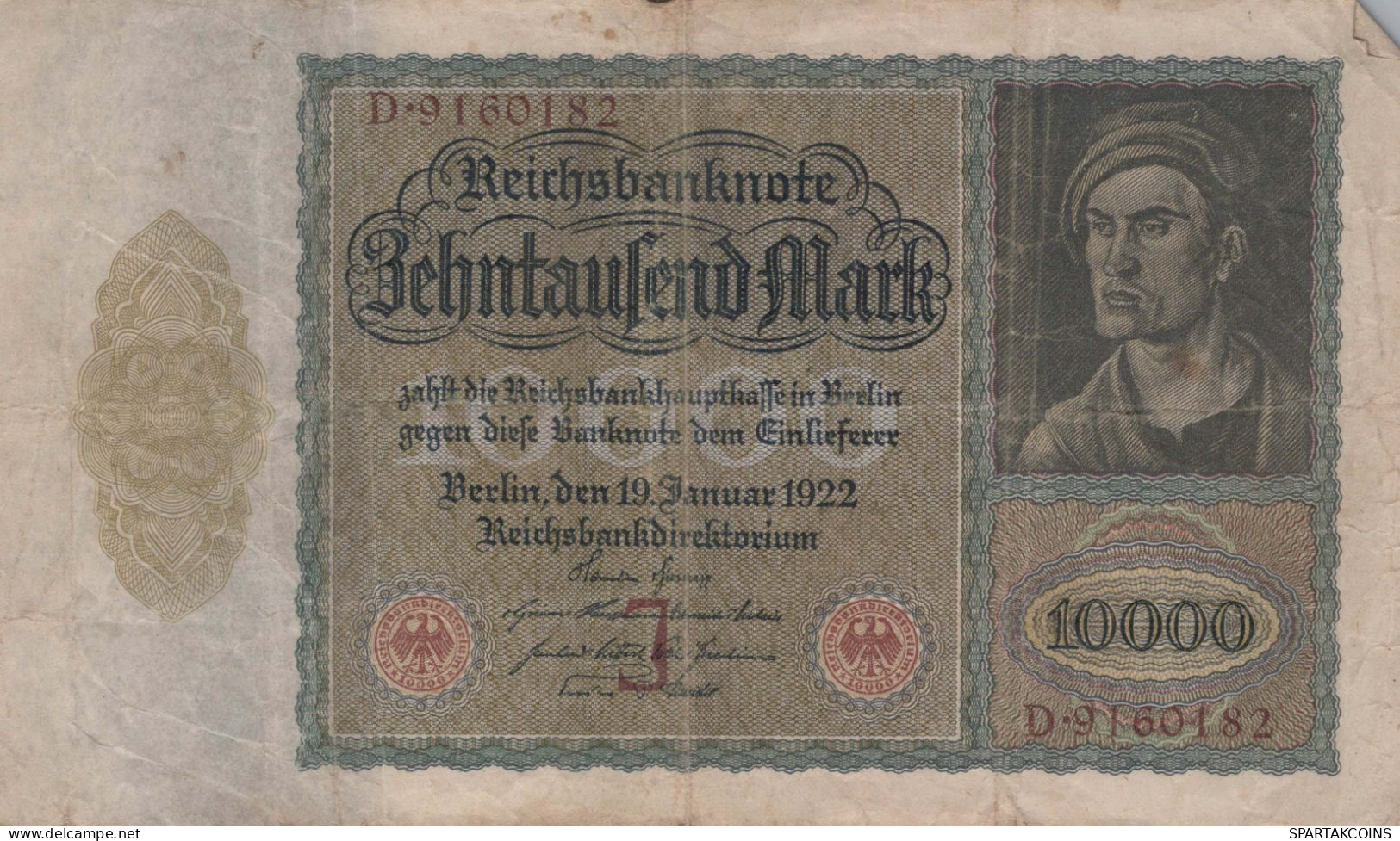 10000 MARK 1922 Stadt BERLIN DEUTSCHLAND Papiergeld Banknote #PL165 - [11] Local Banknote Issues