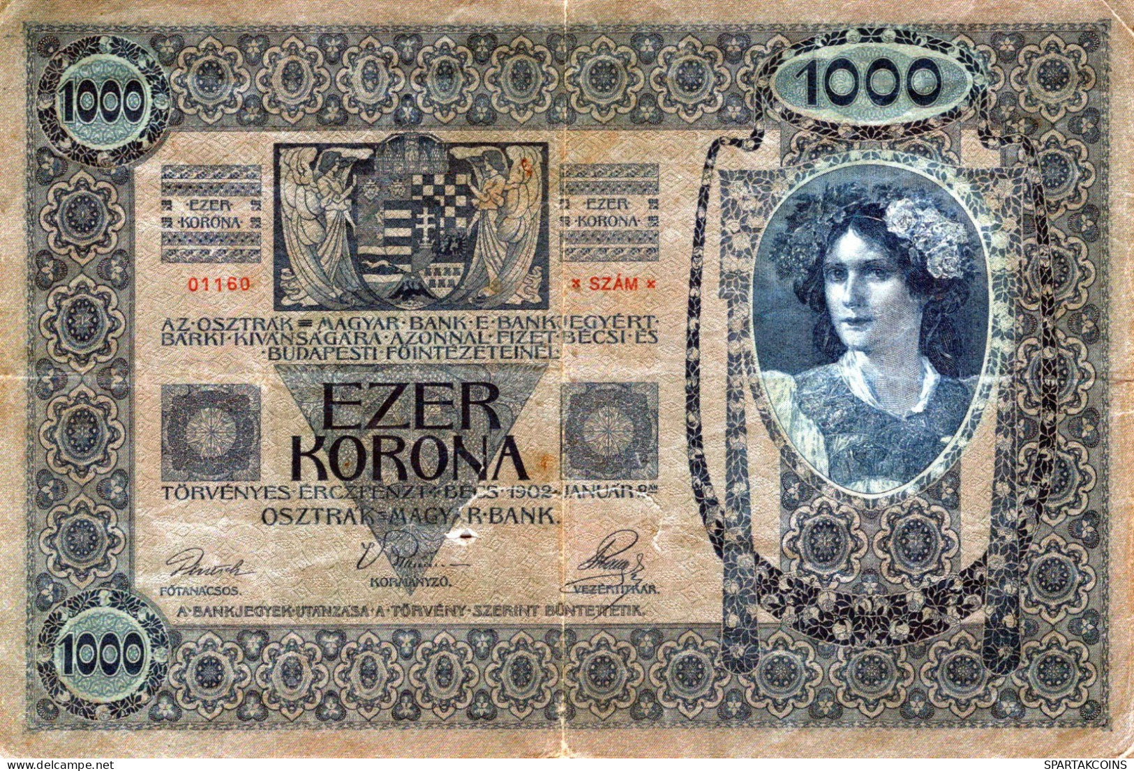 10000 KRONEN 1902 Österreich Papiergeld Banknote #PL322 - [11] Local Banknote Issues
