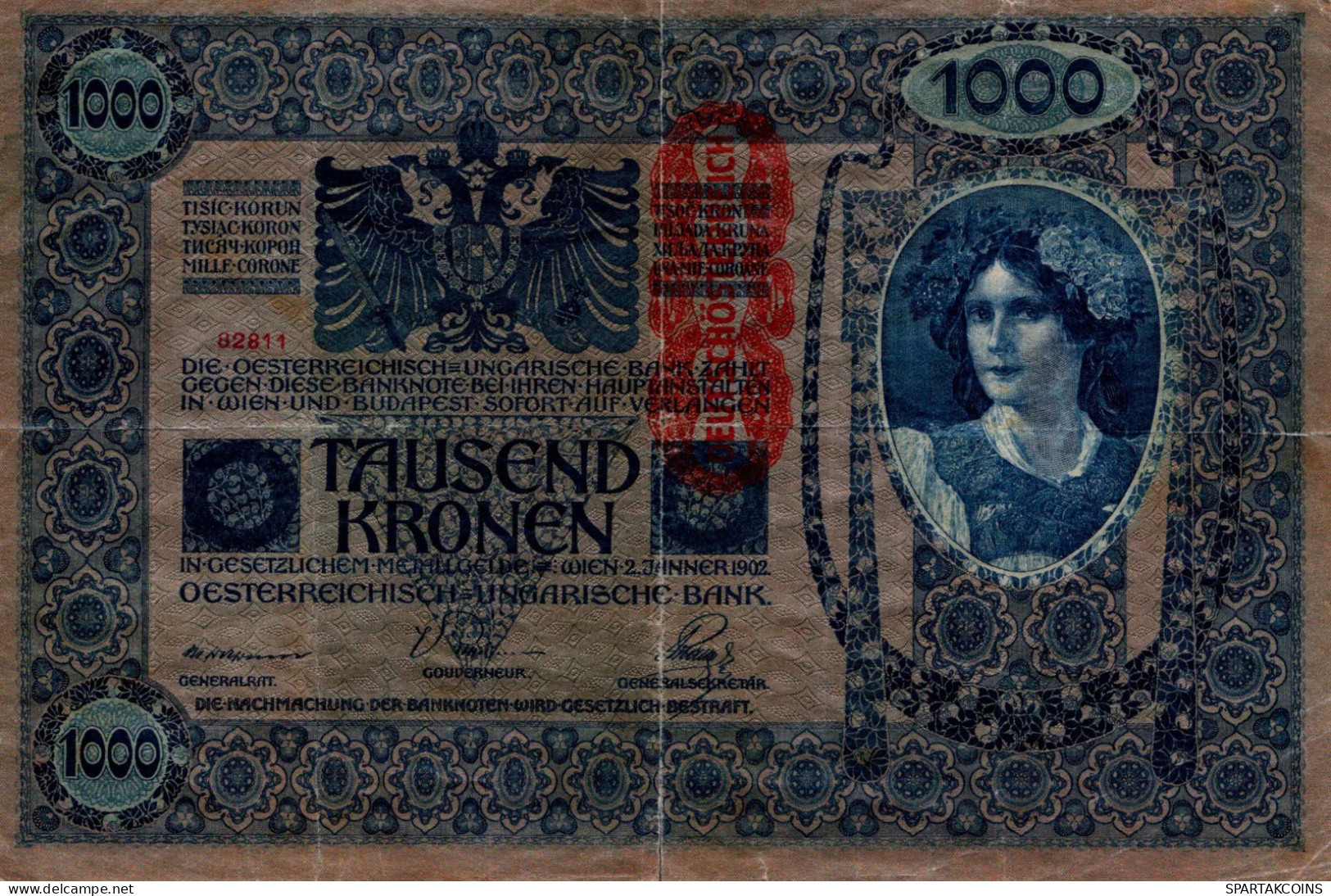 10000 KRONEN 1902 Österreich Papiergeld Banknote #PL325 - [11] Emisiones Locales
