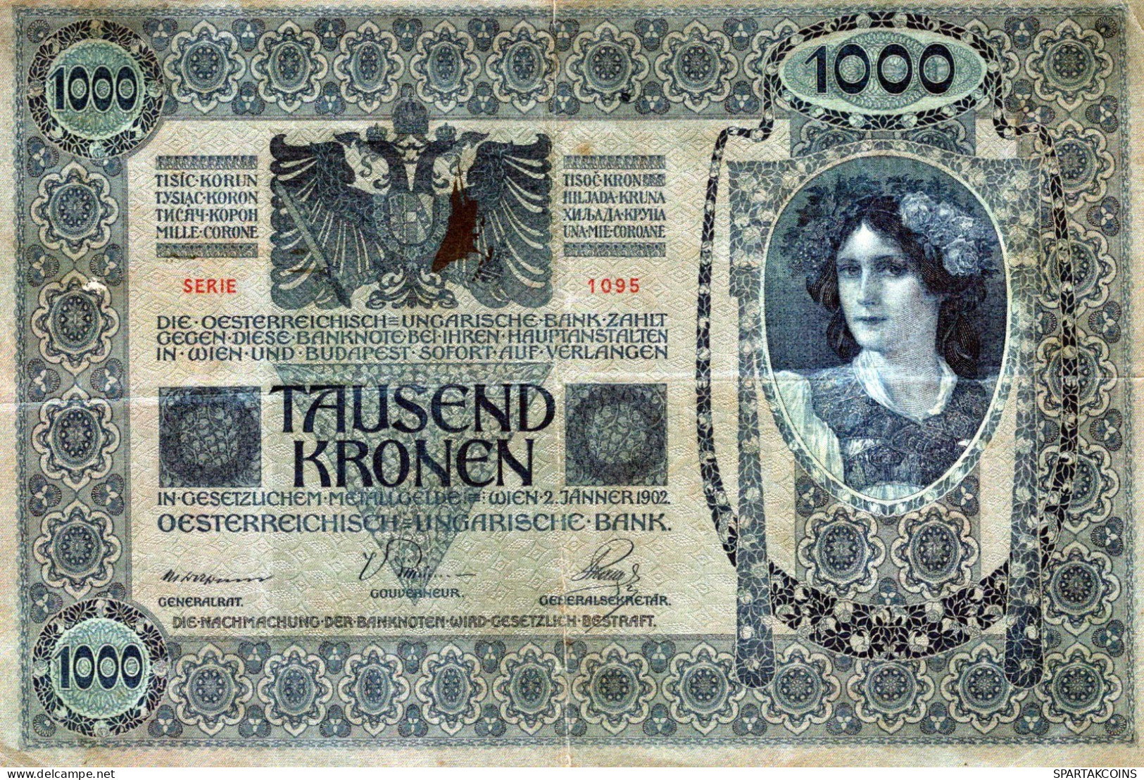 10000 KRONEN 1902 Österreich Papiergeld Banknote #PL324 - [11] Local Banknote Issues