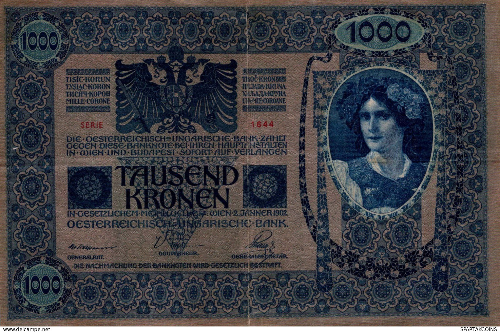 10000 KRONEN 1902 Österreich Papiergeld Banknote #PL311 - [11] Emissions Locales