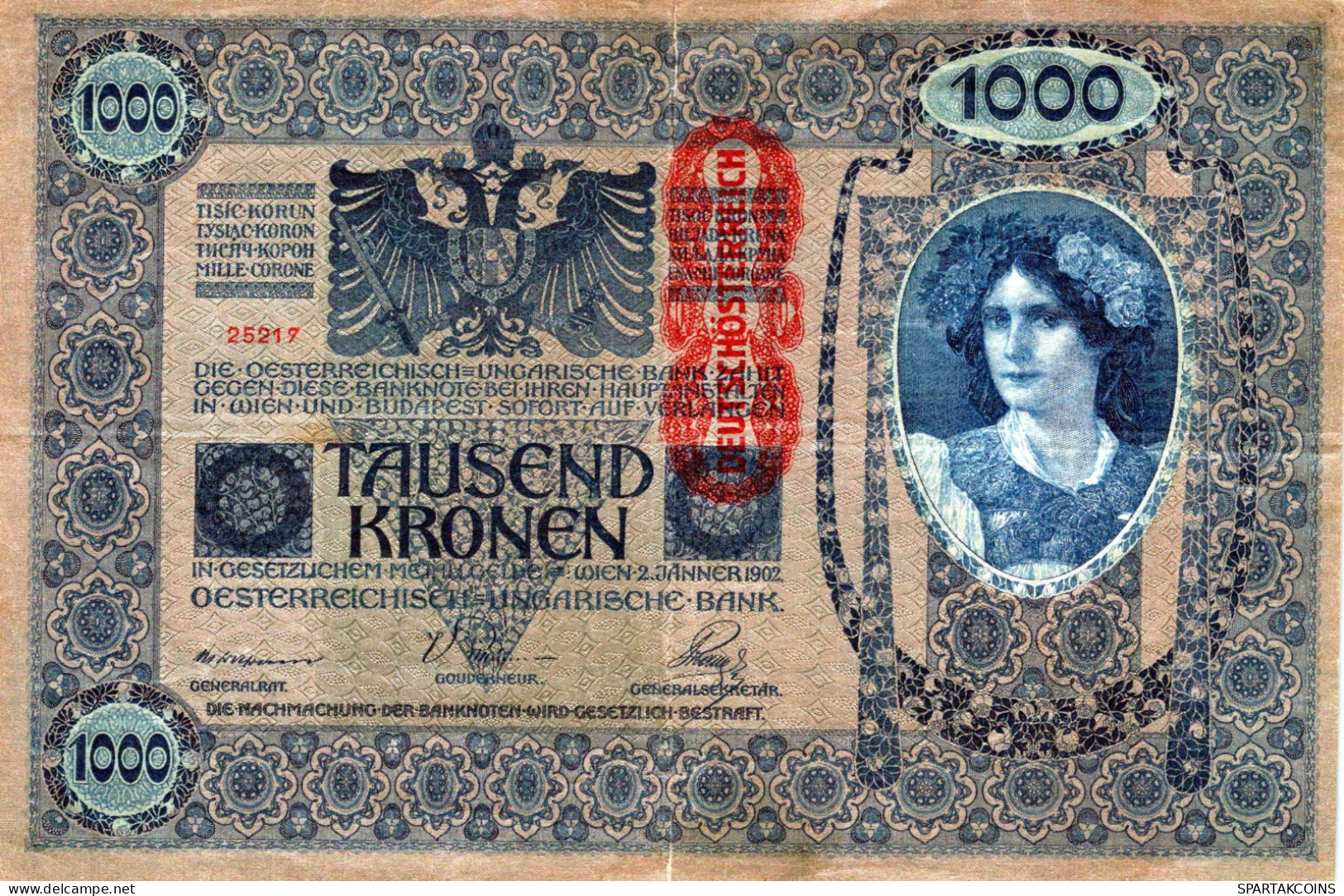 10000 KRONEN 1902 Österreich Papiergeld Banknote #PL311 - [11] Emissions Locales