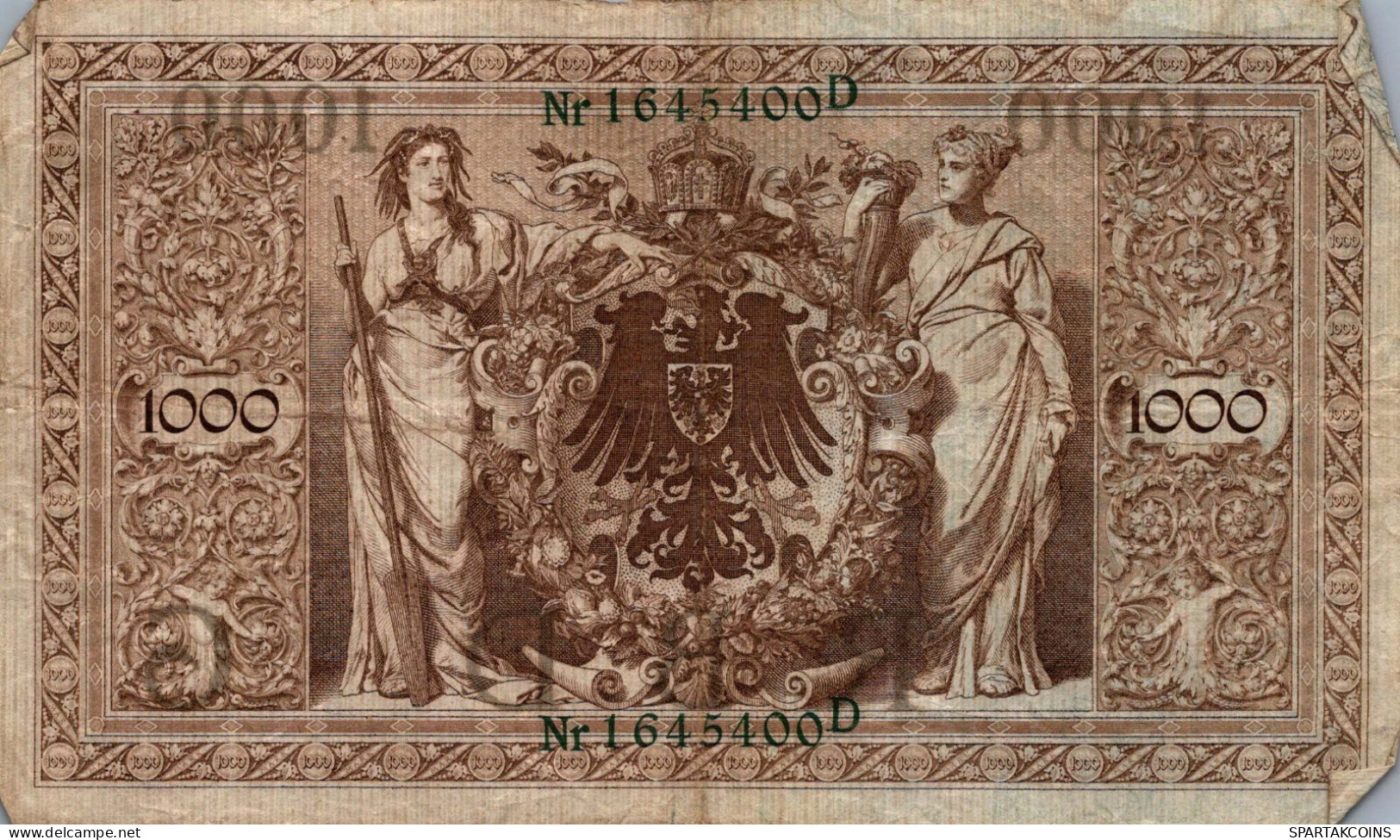 1000 MARK 1910 DEUTSCHLAND Papiergeld Banknote #PL371 - [11] Local Banknote Issues