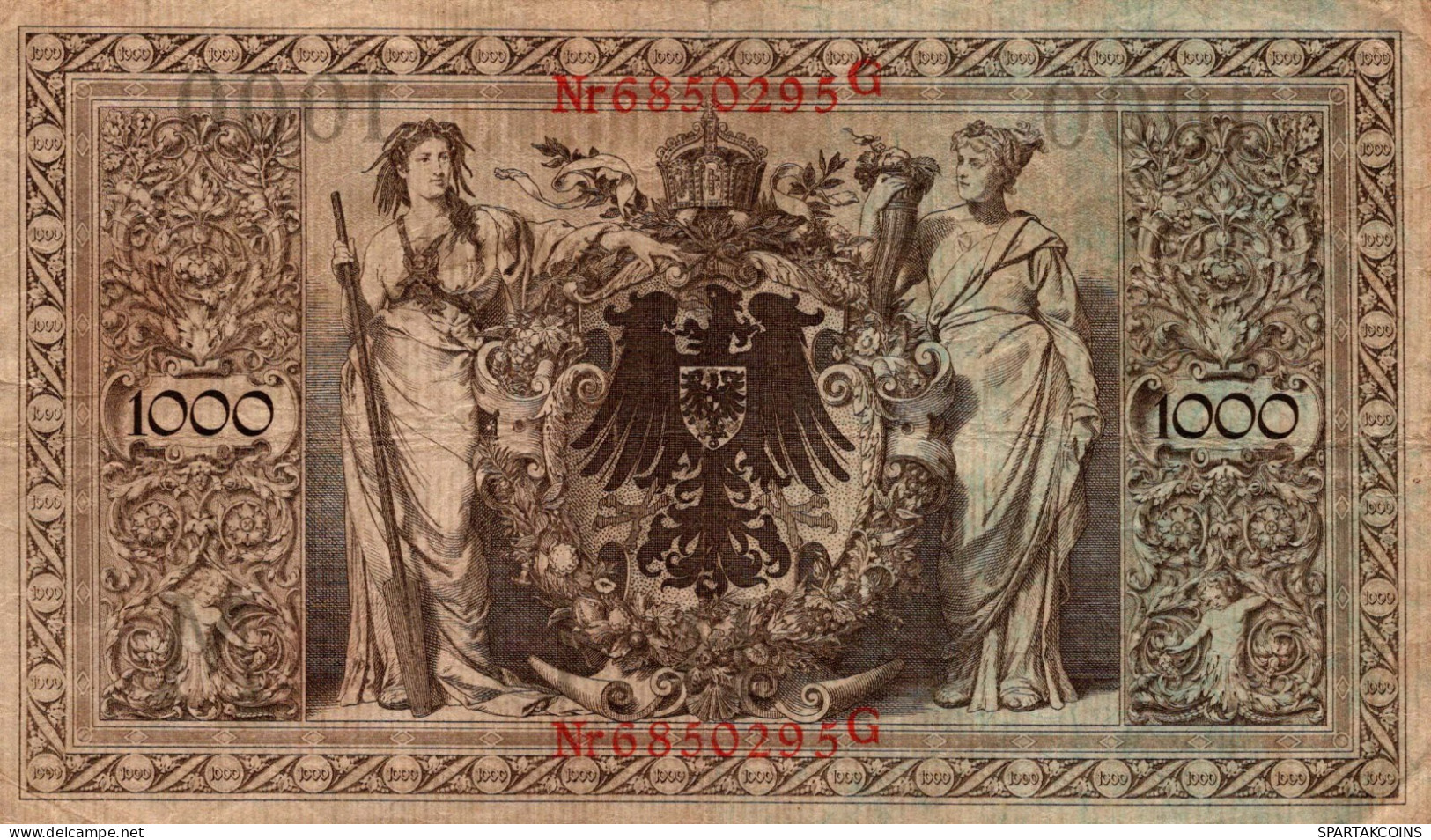 1000 MARK 1910 DEUTSCHLAND Papiergeld Banknote #PL355 - [11] Local Banknote Issues
