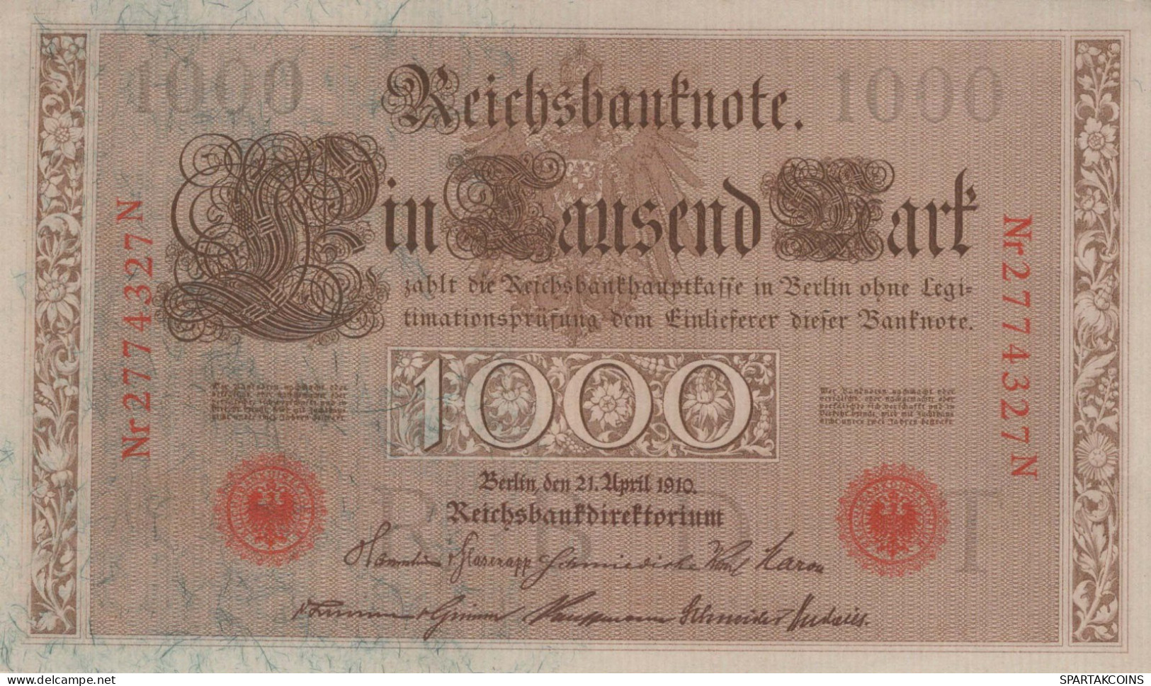 1000 MARK 1910 DEUTSCHLAND Papiergeld Banknote #PL337 - [11] Emissions Locales