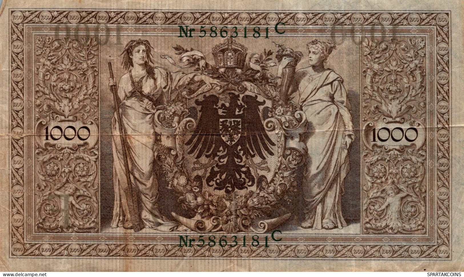 1000 MARK 1910 DEUTSCHLAND Papiergeld Banknote #PL289 - [11] Local Banknote Issues