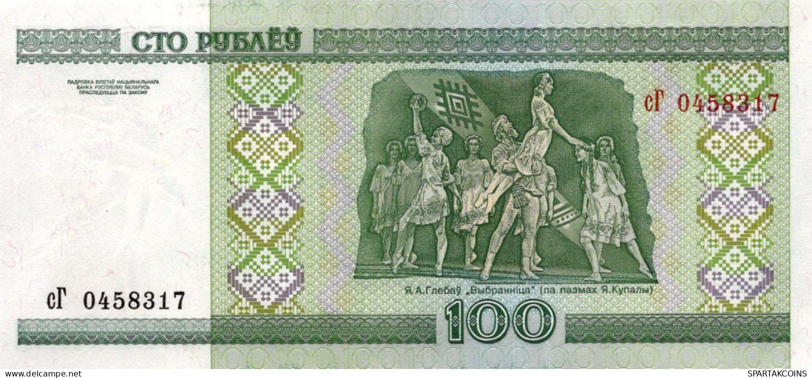 100 RUBLES 2000 UNC BELARUS Papiergeld Banknote #PZ005.V - Lokale Ausgaben