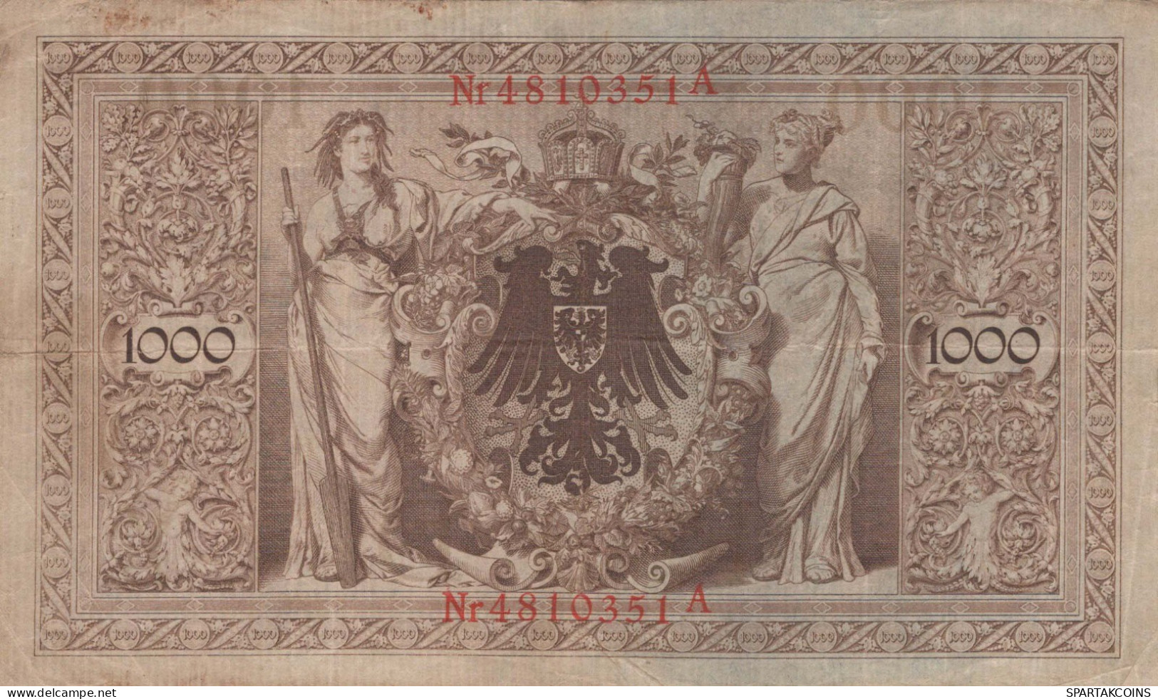 1000 MARK 1910 DEUTSCHLAND Papiergeld Banknote #PL272 - [11] Emisiones Locales
