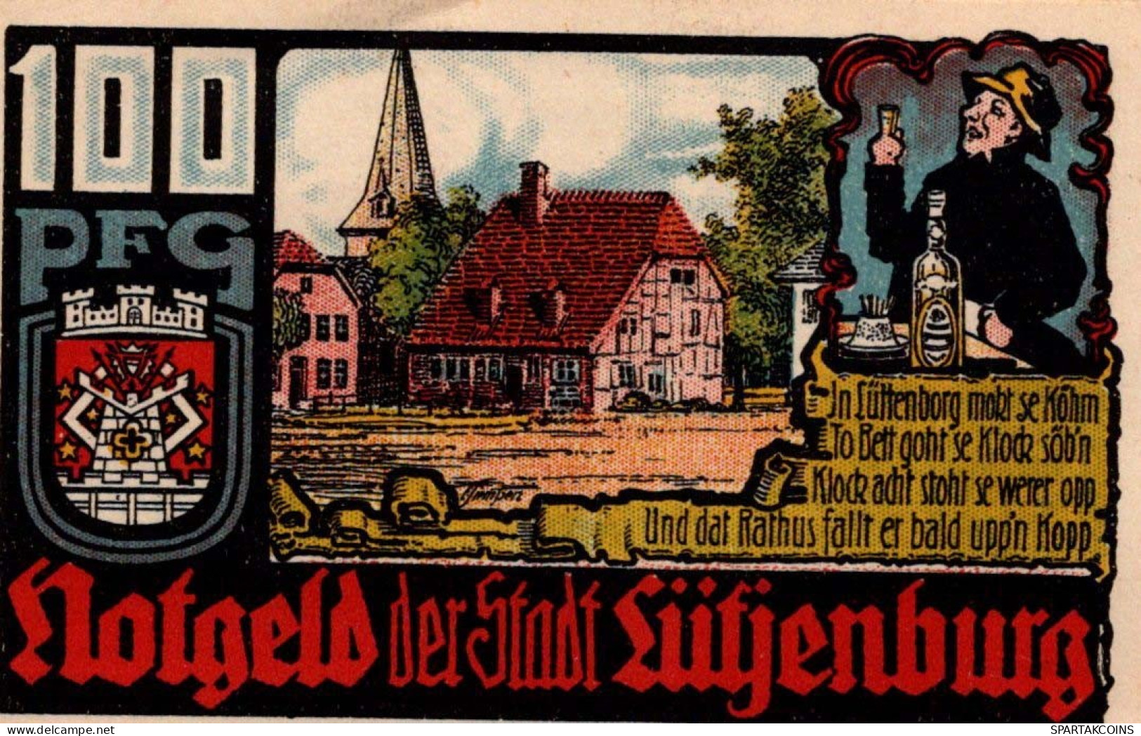 100 PFENNIG 1921 Stadt LÜTJENBURG Schleswig-Holstein UNC DEUTSCHLAND #PC664 - Lokale Ausgaben