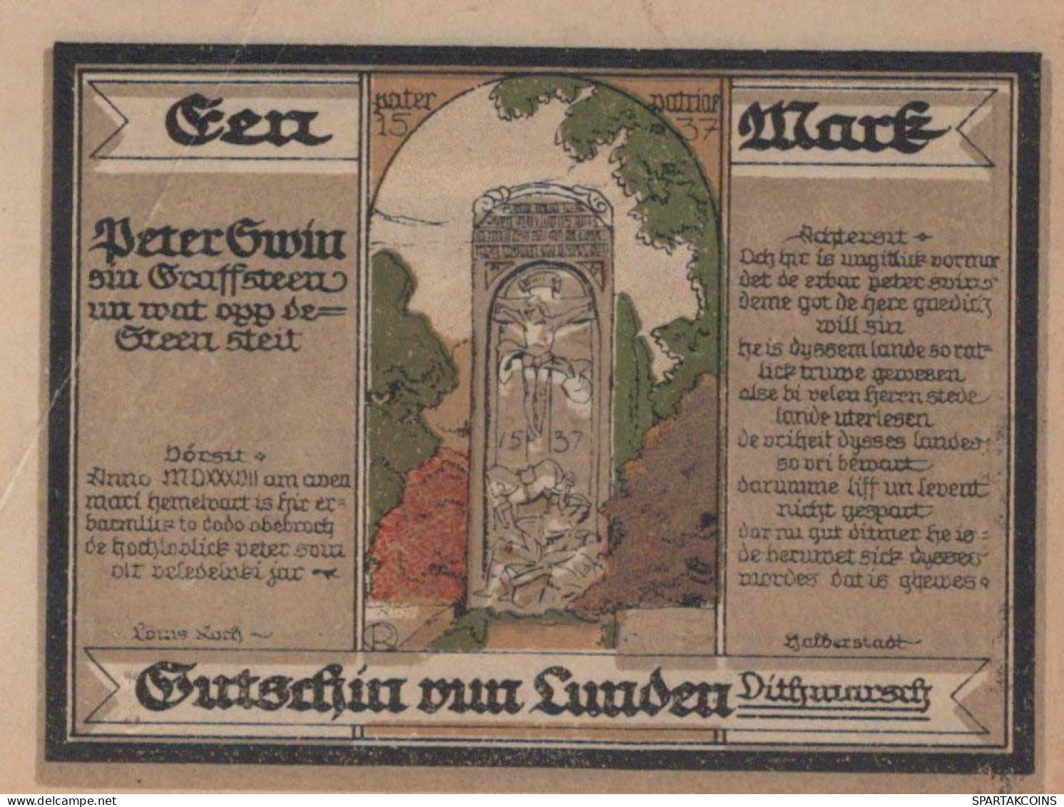 100 PFENNIG 1921 Stadt LUNDEN Schleswig-Holstein DEUTSCHLAND Notgeld #PF896 - [11] Lokale Uitgaven