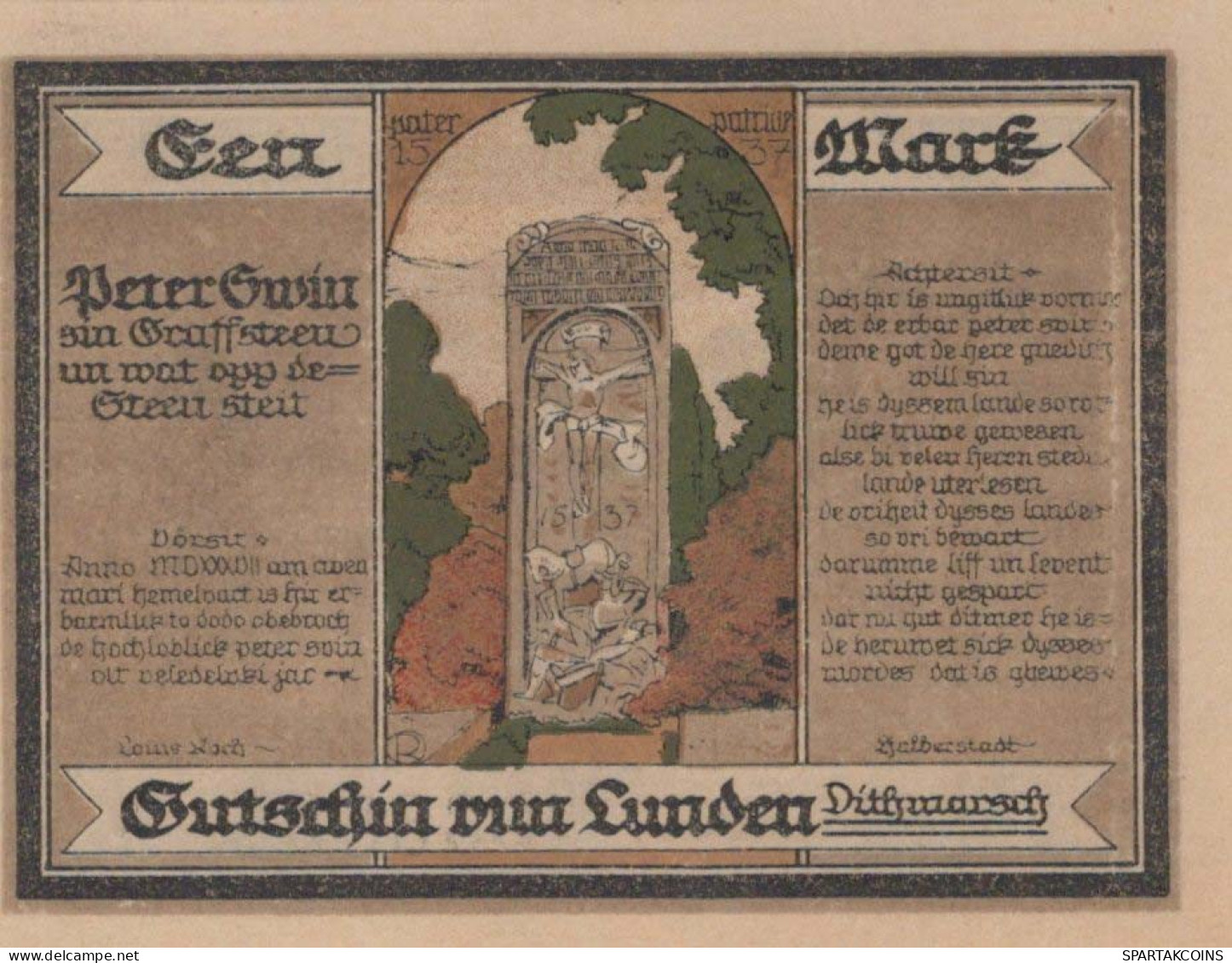 100 PFENNIG 1921 Stadt LUNDEN Schleswig-Holstein UNC DEUTSCHLAND Notgeld #PC659 - [11] Local Banknote Issues