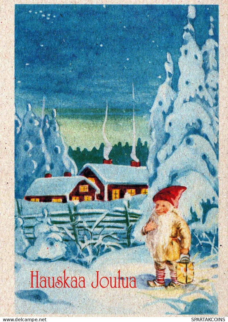 PAPÁ NOEL Feliz Año Navidad Vintage Tarjeta Postal CPSM #PAU607.ES - Santa Claus