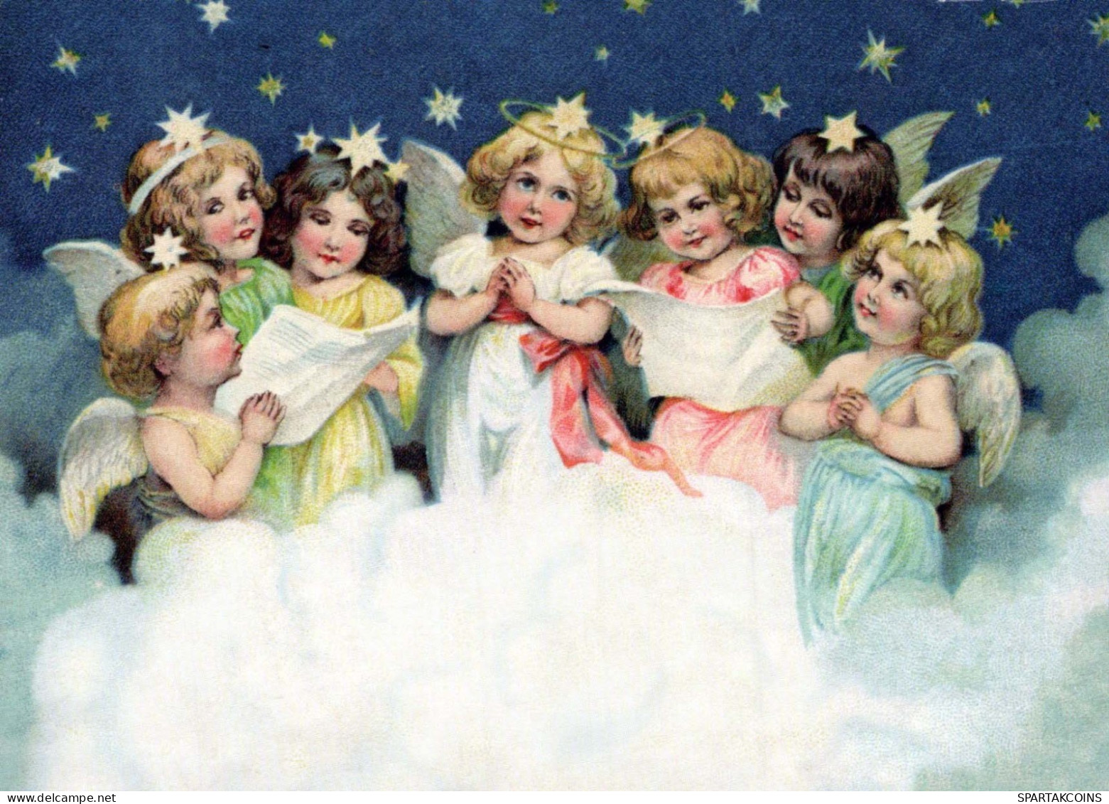 ÁNGEL Feliz Año Navidad Vintage Tarjeta Postal CPSM #PAS768.ES - Anges