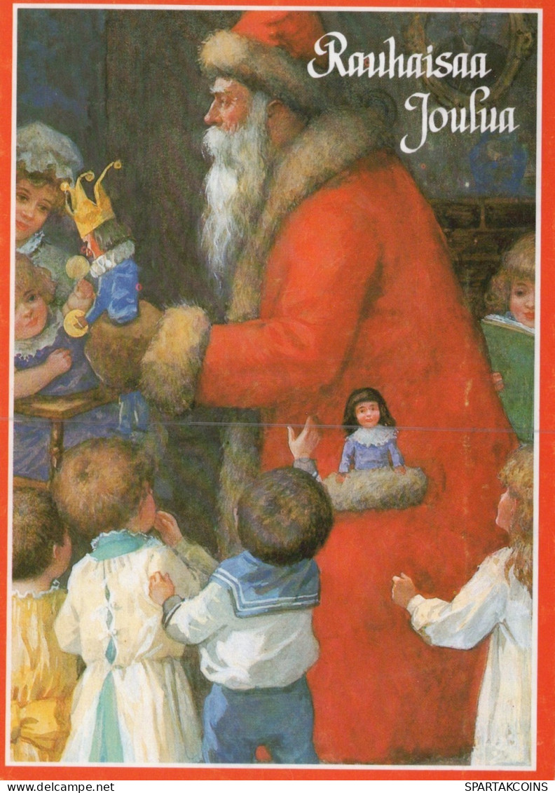 PAPÁ NOEL NIÑO NAVIDAD Fiesta Vintage Tarjeta Postal CPSM #PAK921.ES - Santa Claus