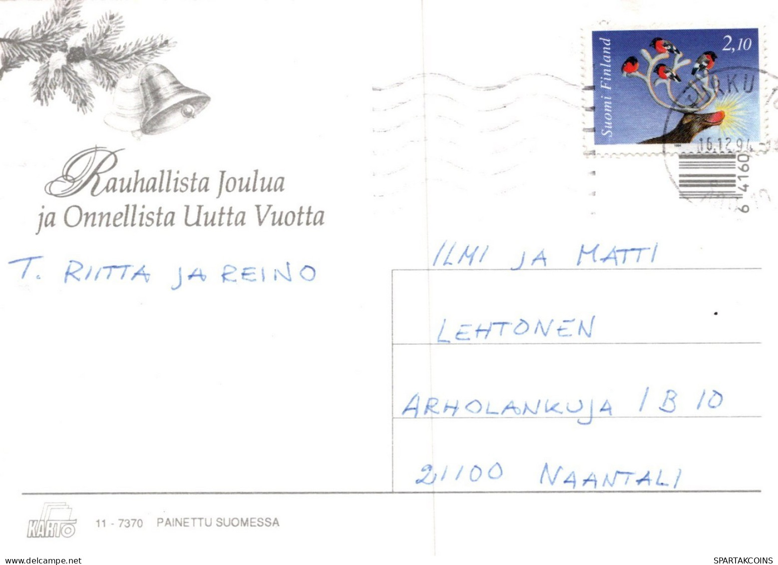 PAPÁ NOEL NIÑO NAVIDAD Fiesta Vintage Tarjeta Postal CPSM #PAK921.ES - Santa Claus