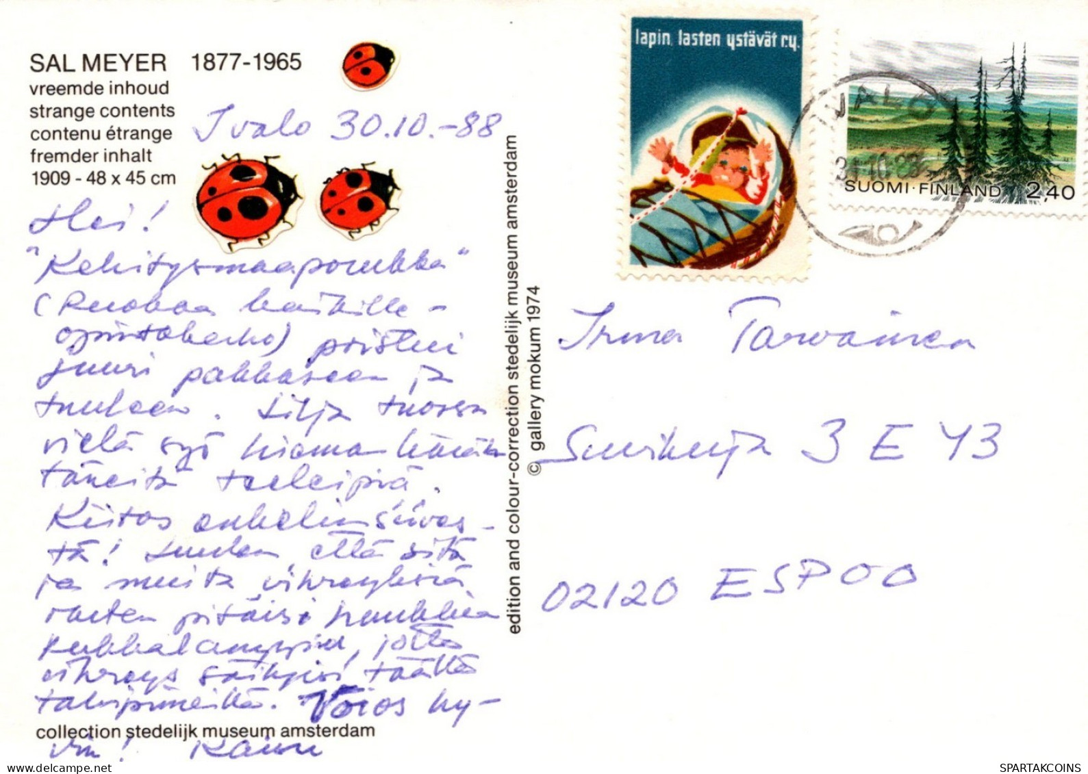 GATO GATITO Animales Vintage Tarjeta Postal CPSM #PAM491.ES - Chats