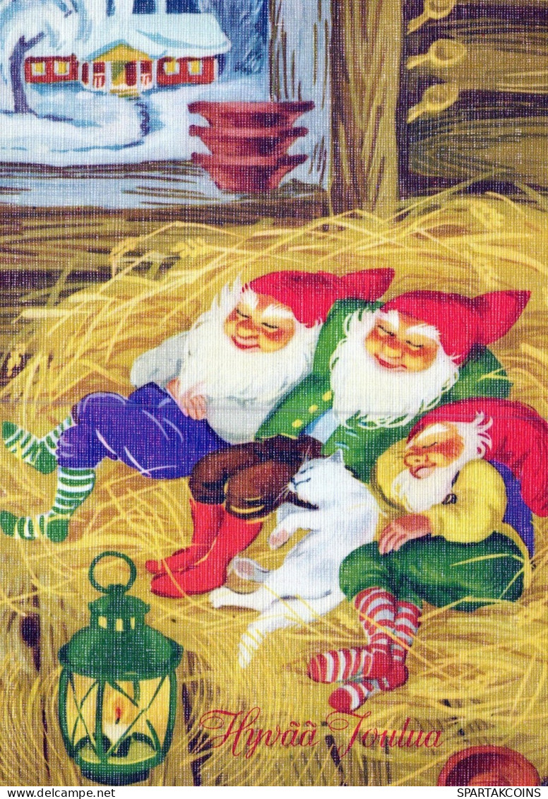 PAPÁ NOEL NAVIDAD Fiesta Vintage Tarjeta Postal CPSM #PAK988.ES - Santa Claus