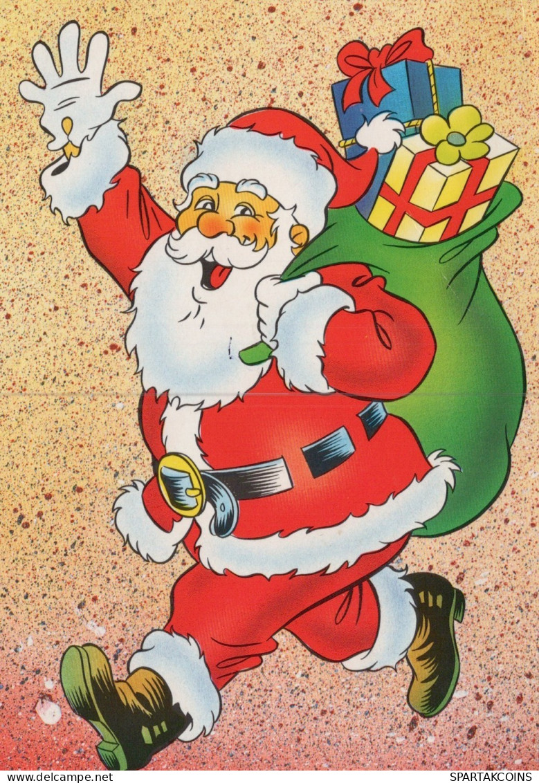 PAPÁ NOEL NAVIDAD Fiesta Vintage Tarjeta Postal CPSM #PAK841.ES - Santa Claus