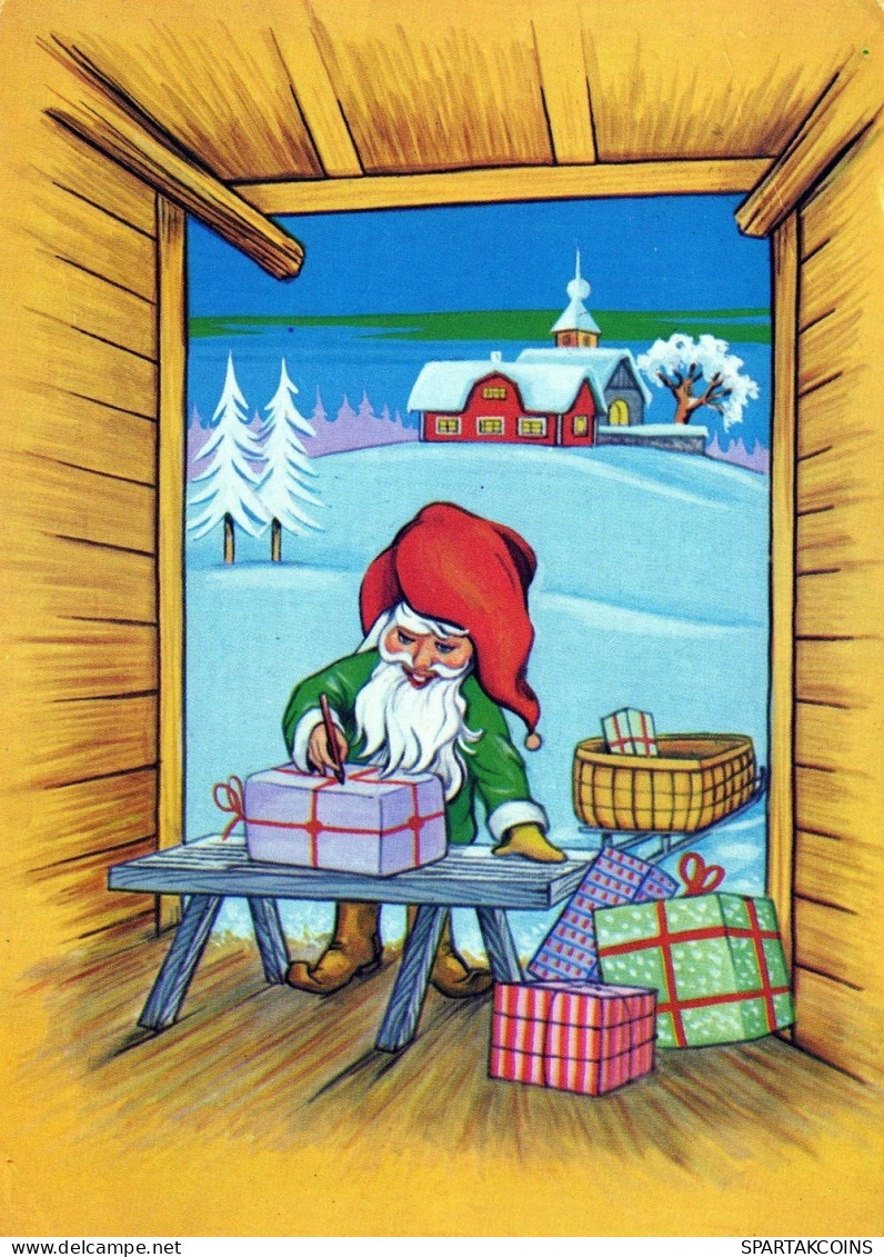 PAPÁ NOEL NAVIDAD Fiesta Vintage Tarjeta Postal CPSM #PAK445.ES - Santa Claus