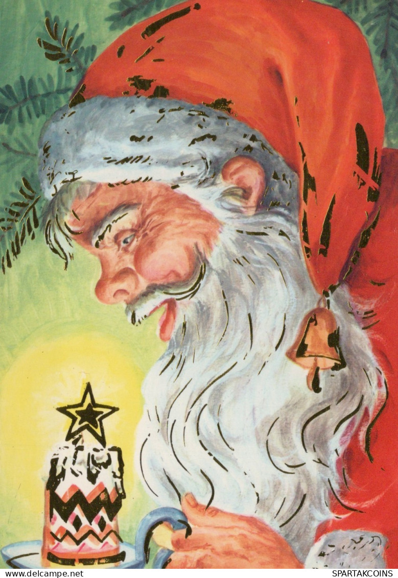 PAPÁ NOEL NAVIDAD Fiesta Vintage Tarjeta Postal CPSM #PAJ872.ES - Santa Claus