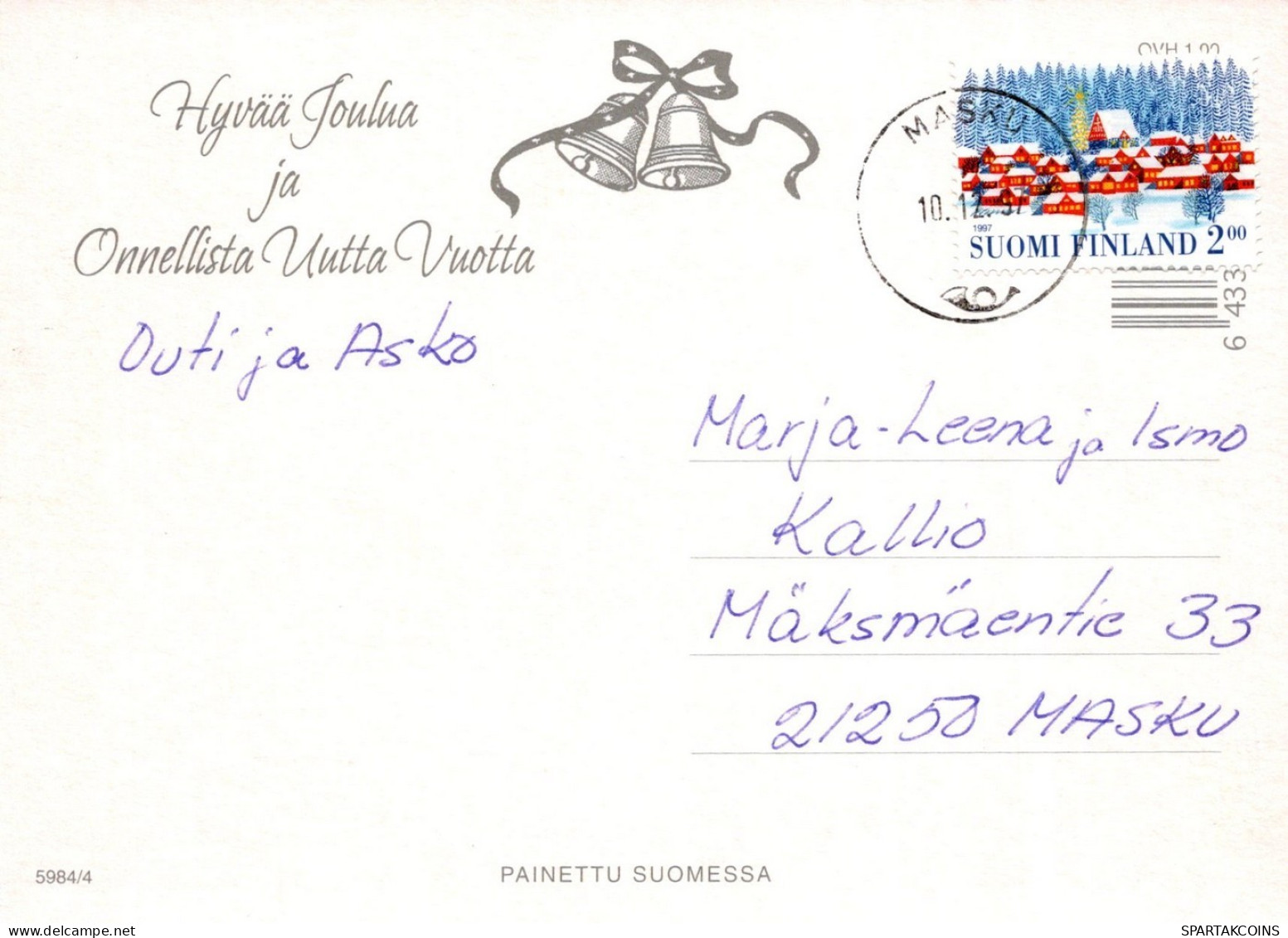 PAPÁ NOEL NAVIDAD Fiesta Vintage Tarjeta Postal CPSM #PAJ667.ES - Santa Claus