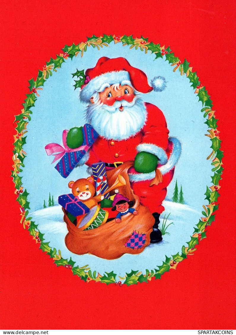 PAPÁ NOEL NAVIDAD Fiesta Vintage Tarjeta Postal CPSM #PAJ667.ES - Santa Claus