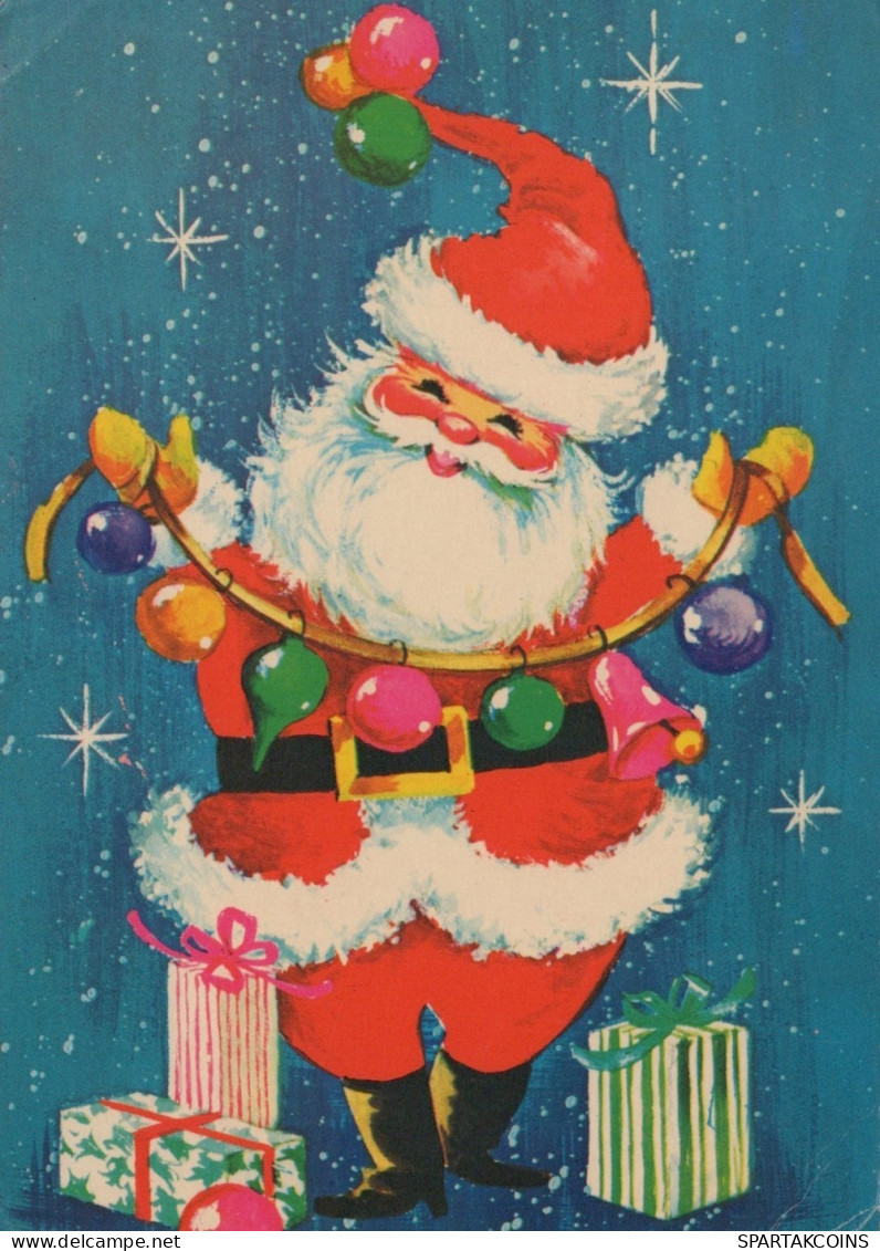PAPÁ NOEL NAVIDAD Fiesta Vintage Tarjeta Postal CPSM #PAJ598.ES - Santa Claus