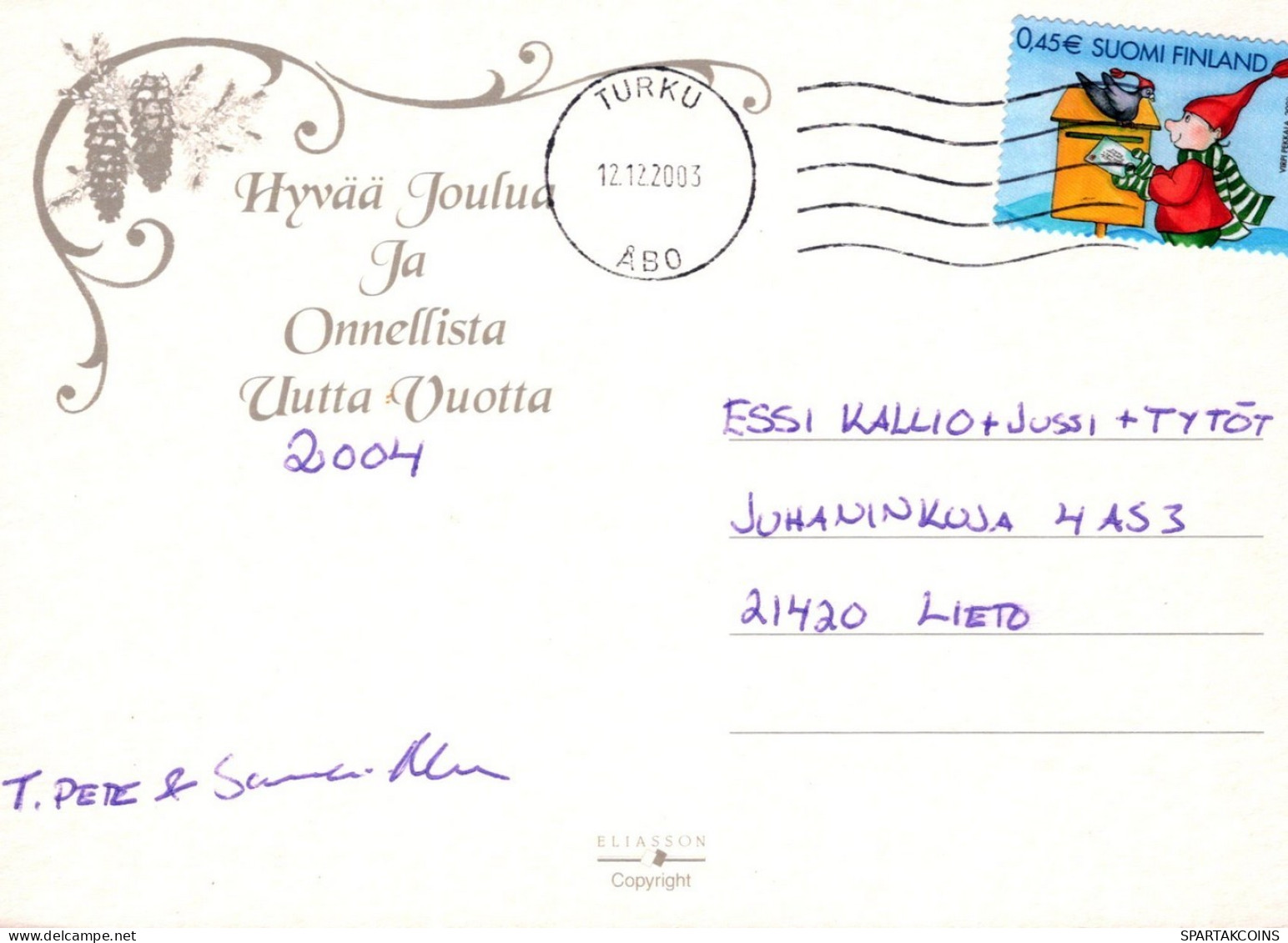 ÁNGEL NAVIDAD Vintage Tarjeta Postal CPSM #PAJ207.ES - Angels