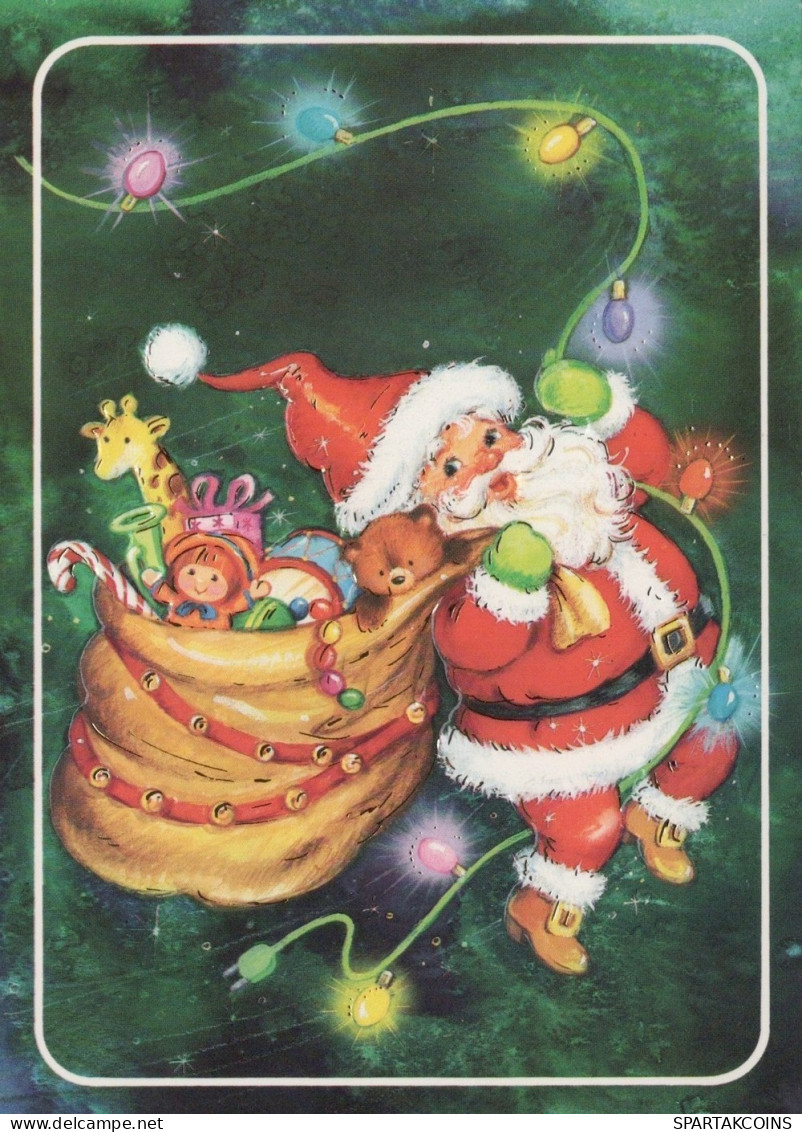 PAPÁ NOEL NAVIDAD Fiesta Vintage Tarjeta Postal CPSM #PAJ531.ES - Santa Claus