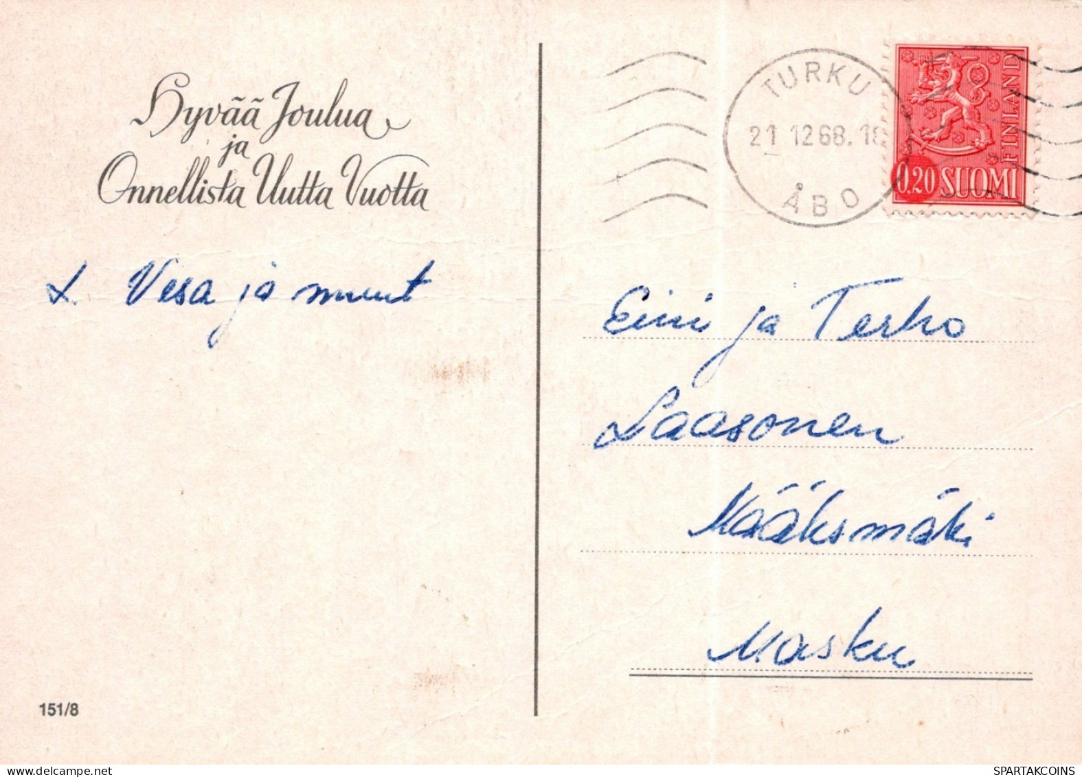 ÁNGEL NAVIDAD Vintage Tarjeta Postal CPSM #PAH880.ES - Anges