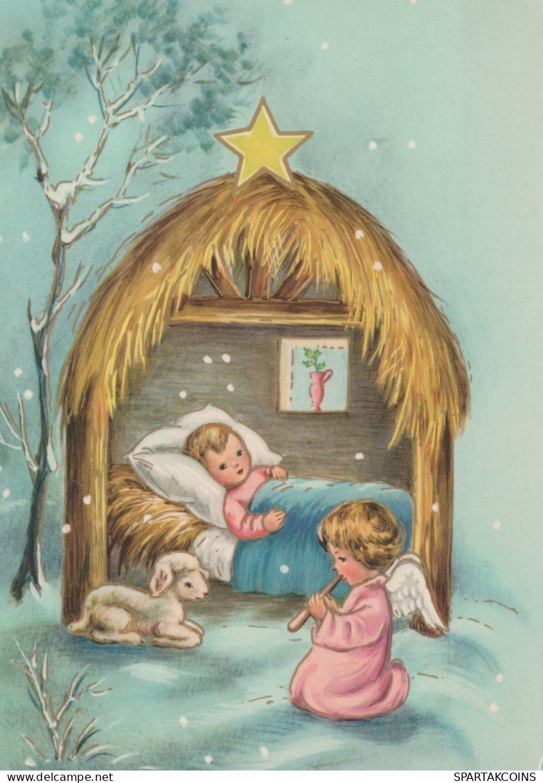 ÁNGEL NAVIDAD Vintage Tarjeta Postal CPSM #PAH517.ES - Angels