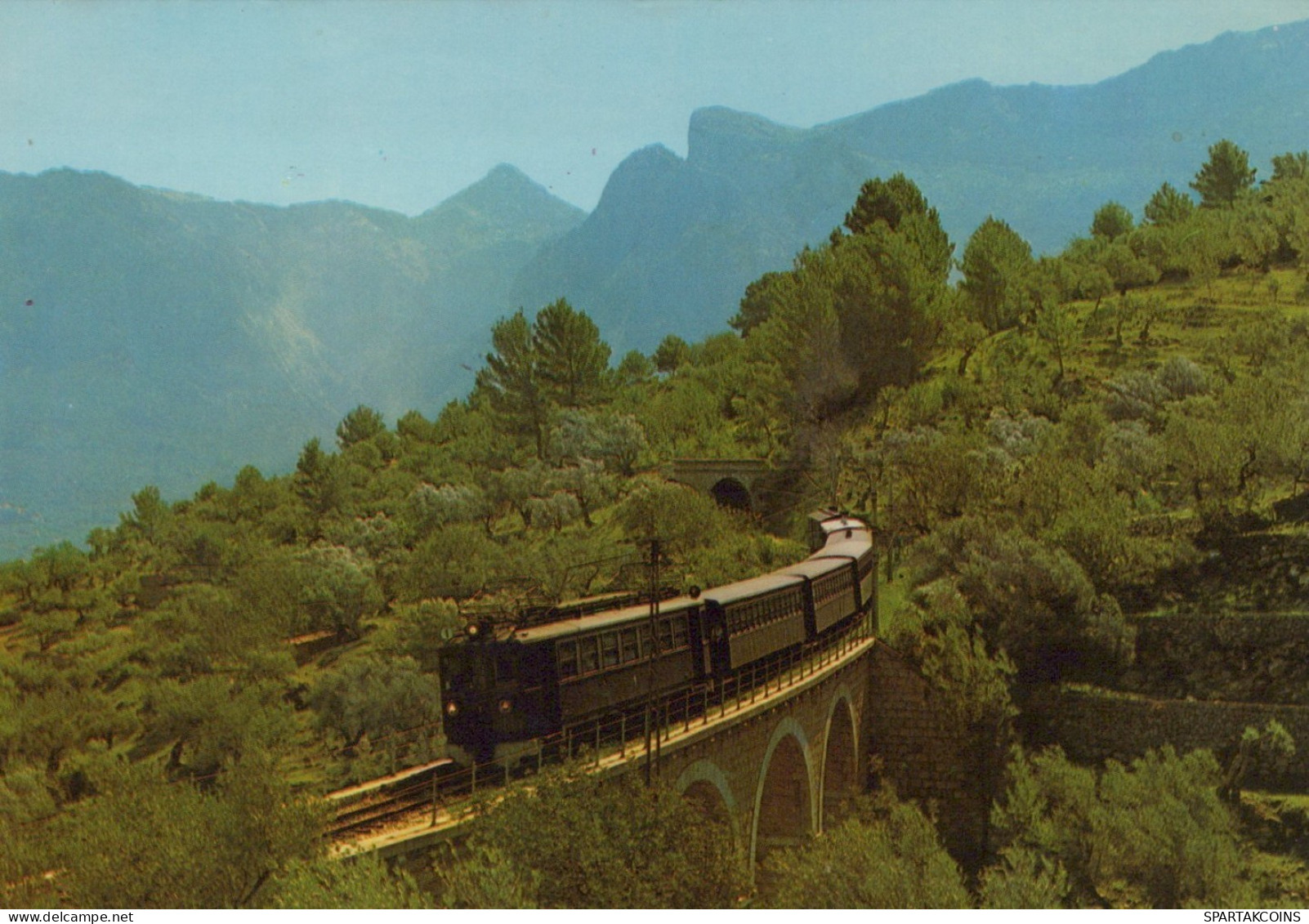 TREN TRANSPORTE Ferroviario Vintage Tarjeta Postal CPSM #PAA751.ES - Treni