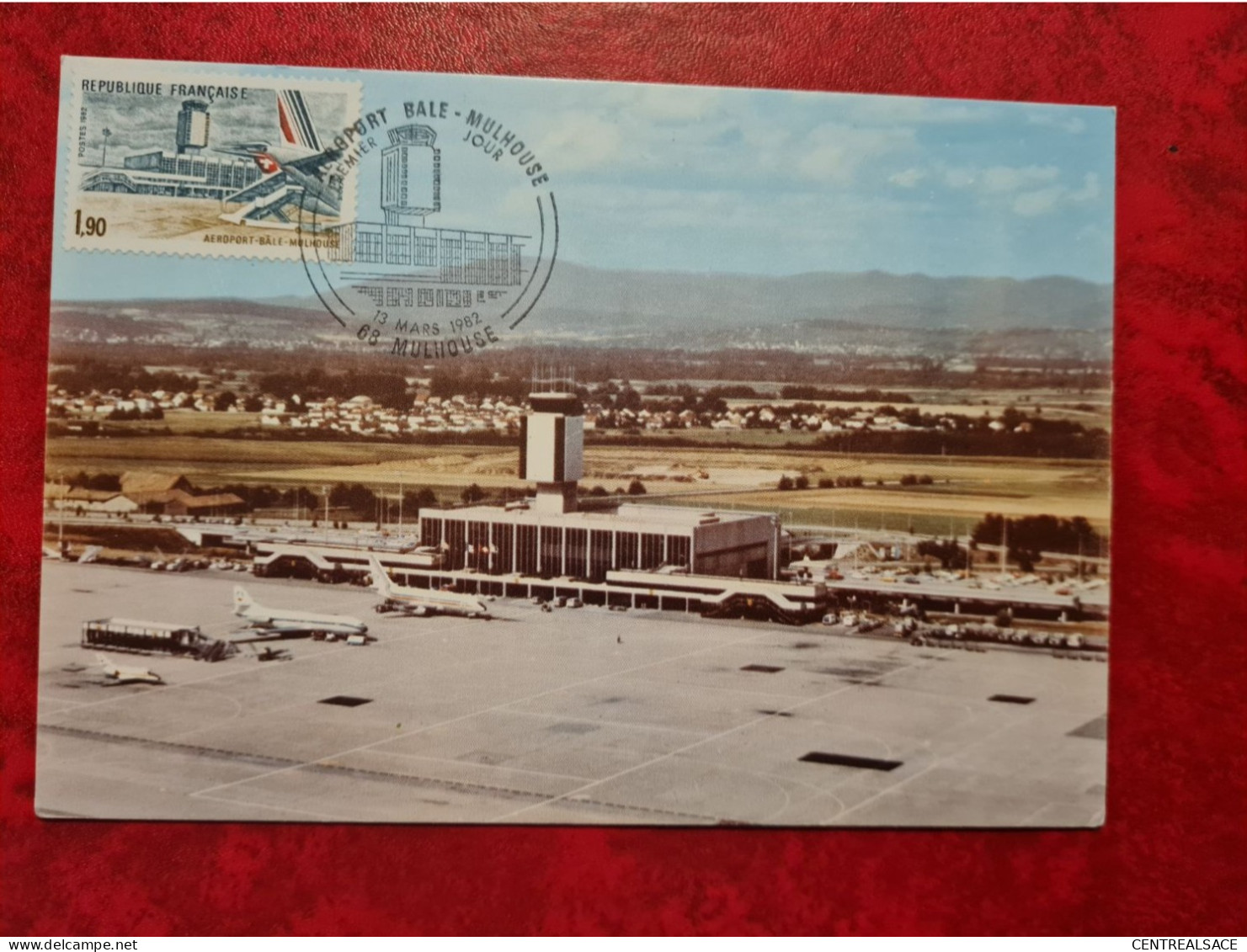 Carte Maximum 1982 MULHOUSE AEROPORT BALE MULHOUSE - 1980-1989