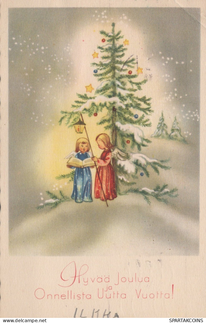 ÁNGEL NAVIDAD Vintage Tarjeta Postal CPSMPF #PAG756.ES - Angels