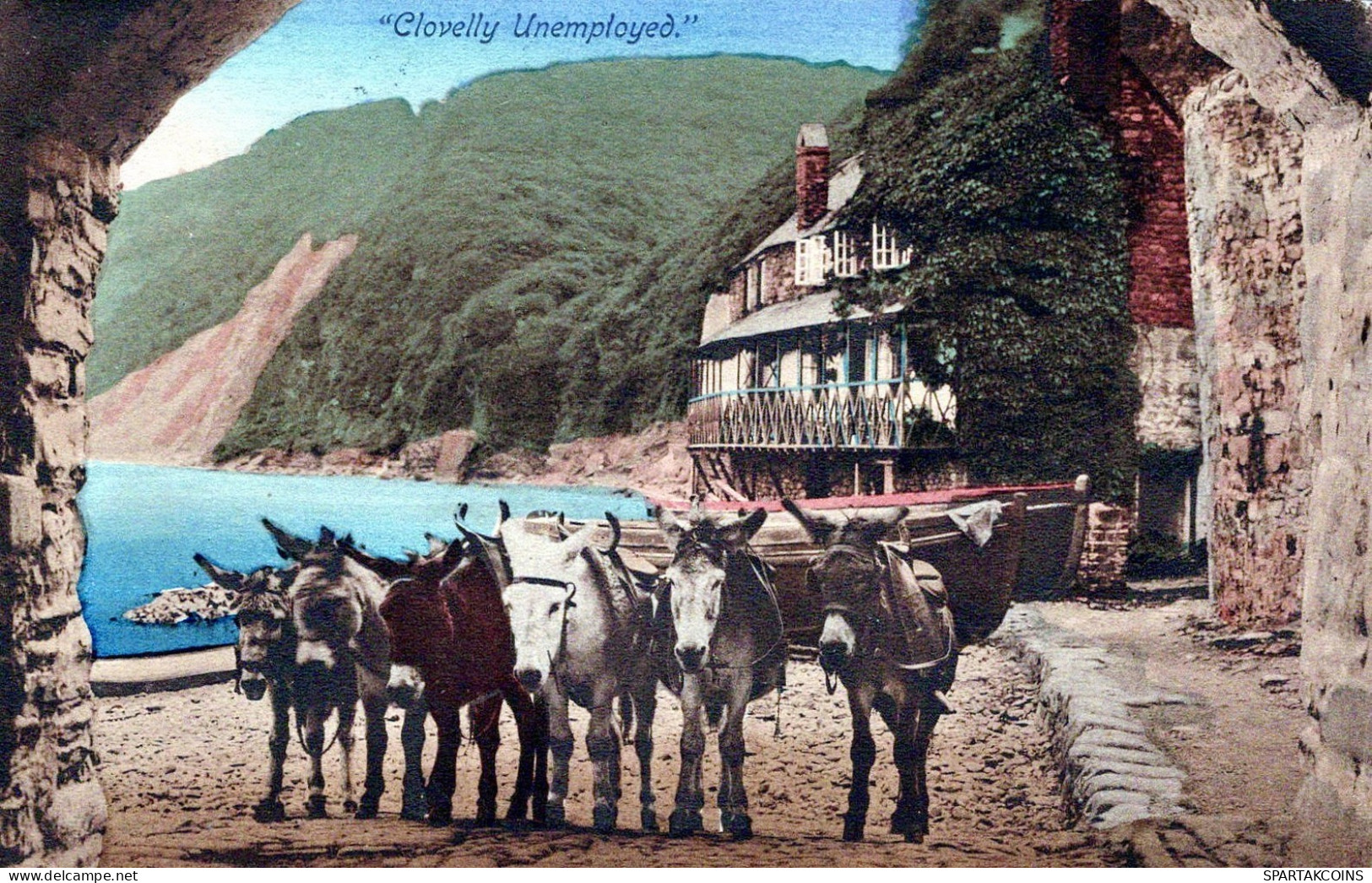 DONKEY Animals Vintage Antique Old CPA Postcard #PAA060.GB - Donkeys