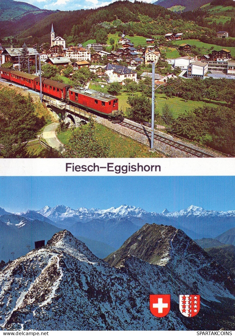 TREN TRANSPORTE Ferroviario Vintage Tarjeta Postal CPSM #PAA683.ES - Treni