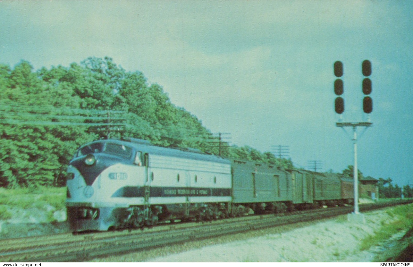 TREN TRANSPORTE Ferroviario Vintage Tarjeta Postal CPSMF #PAA618.ES - Trains